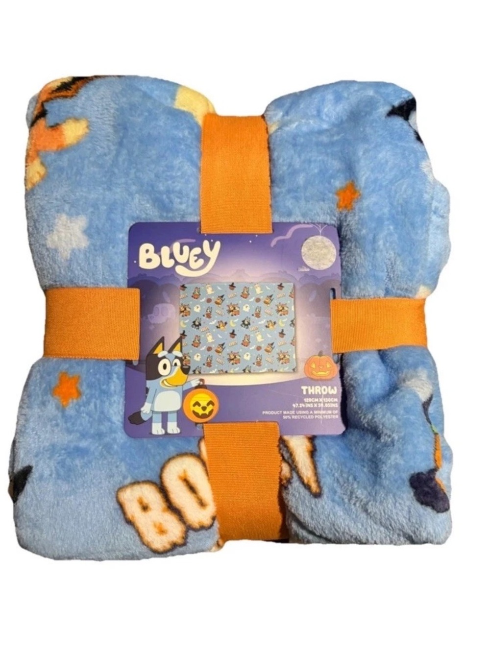 Bluey Halloween throw blanket 47”x59” new - Picture 2 of 3